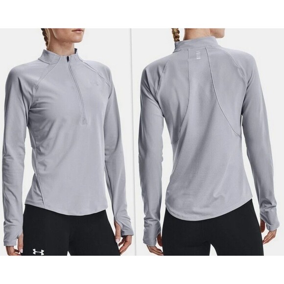 UNDER‎ ARMOUR RUN HeatGear Womens Mileage ½ Zip LRG Long Sleeve Shirt - Picture 1 of 12